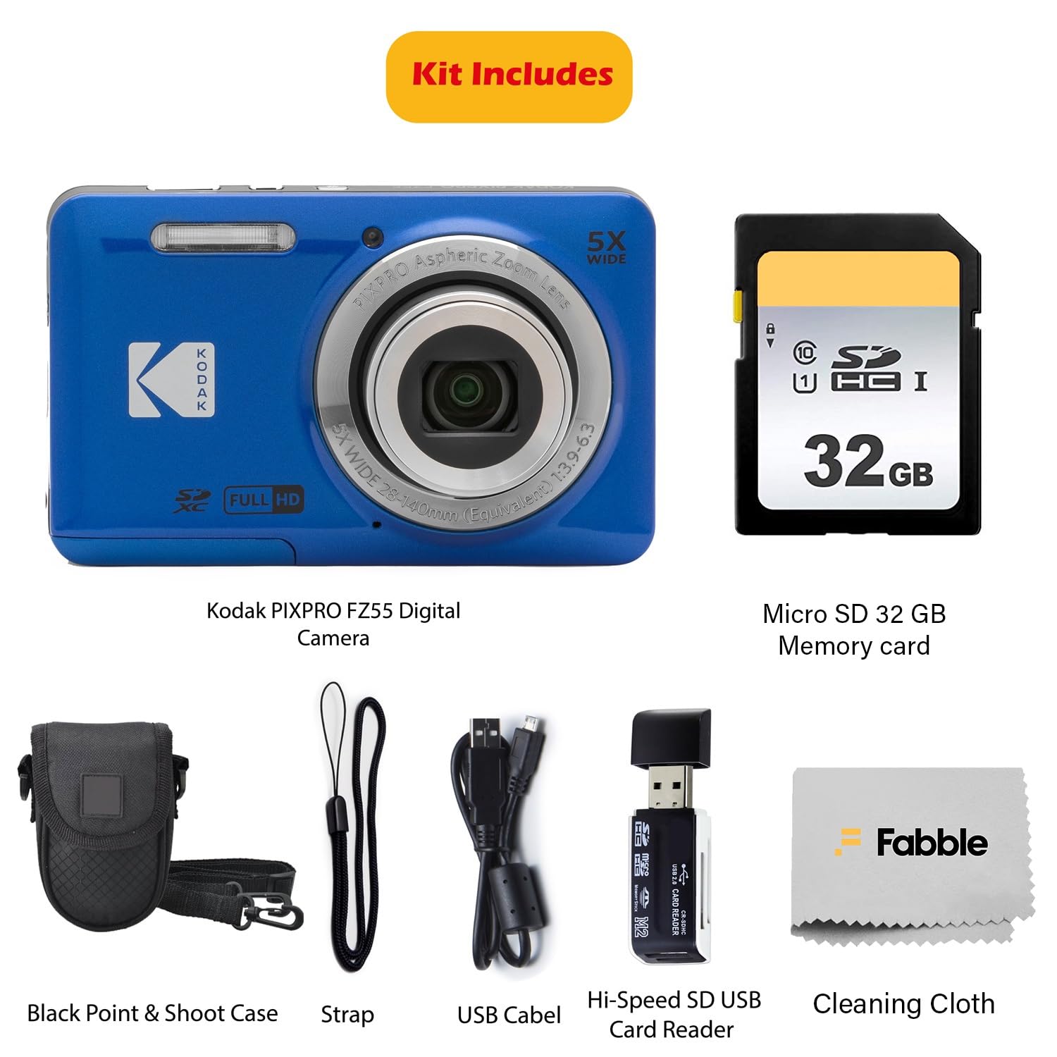 Amazon.com : KODAK PIXPRO FZ55 16MP Digital Point & Shoot Camera